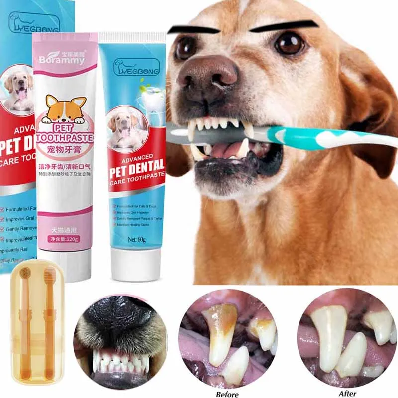 Pet Toothpaste Cats Dogs Cleaning Products Pet Oral Gum Care Cleaning Toothpaste Prevent Teeth Calculus Cats Edible Toothpaste