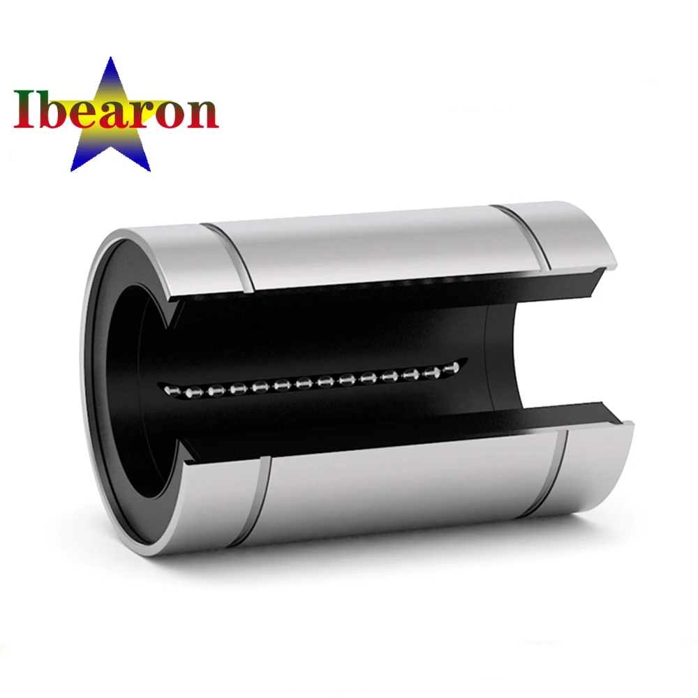 1PCS LM16UU-OP LM20UU-OP Open Type Linear Motion Ball Bearing Seals On Both Side High Precision And Rigidity Resin Retainer