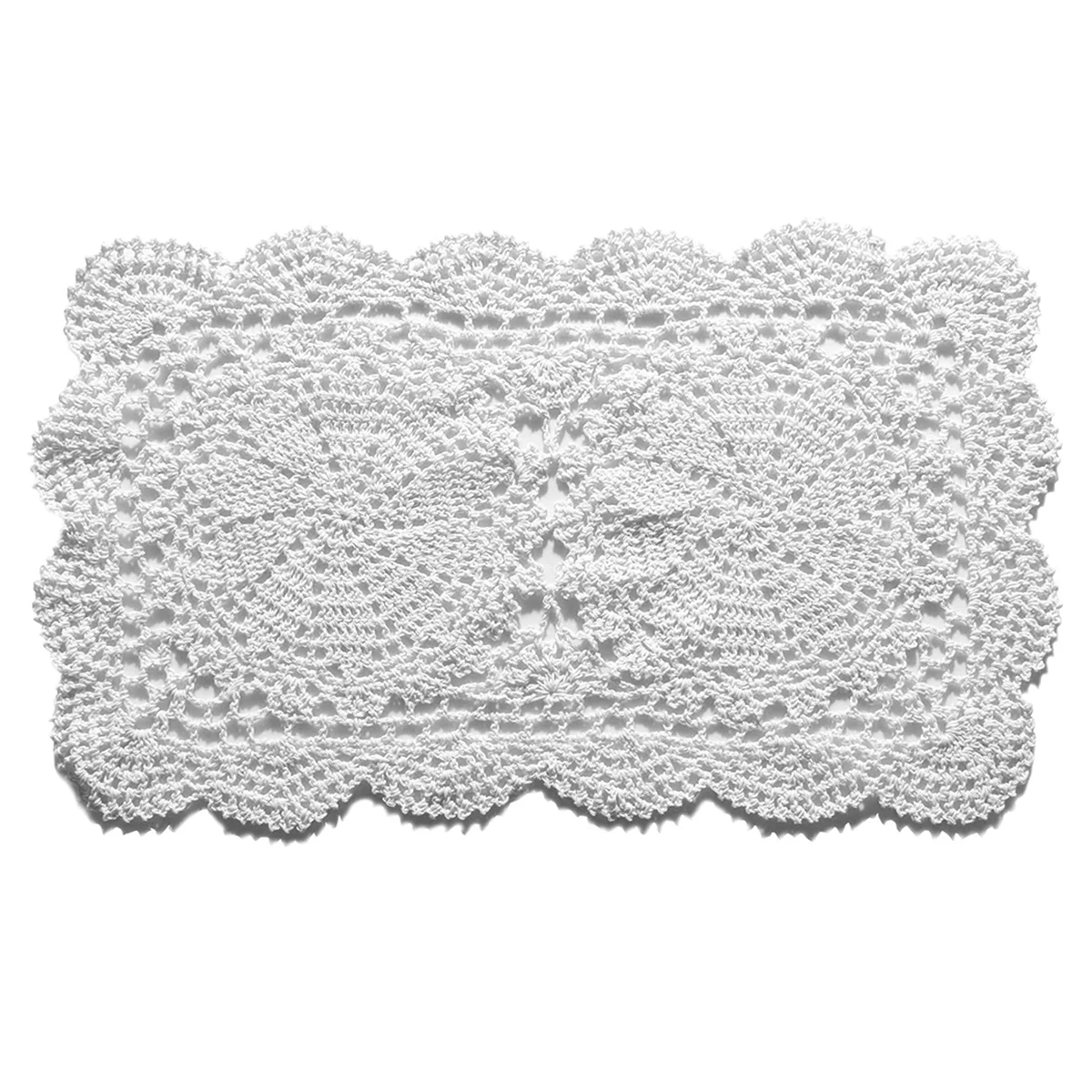 Handmade crochet rectangular cotton thread North European and American style placemats