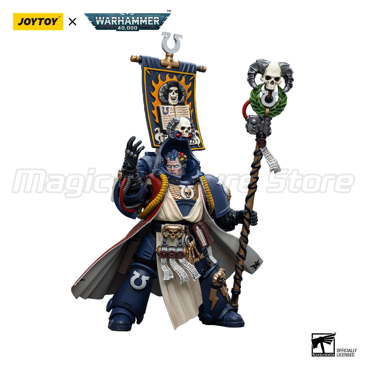 【MT】Original JOYTOY Warhammer 40K UITramarines Chief Librarian Tigurius 1/18 Action Figure Model Collection