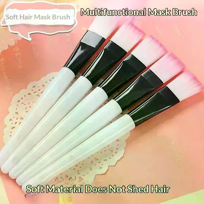 4Pcs Soft Nylon Bristles Plastic Handles Facial Mask Brushes Professional Cosmetics And Skin Care Tools