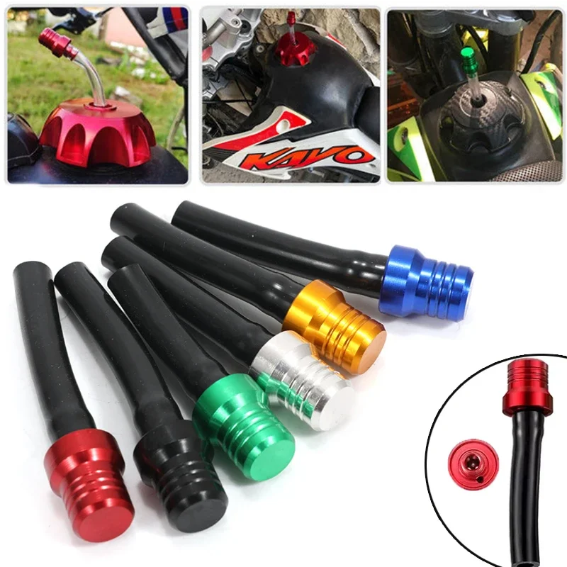 

Fuel Tank Bleeder Valve Aluminium Fuel Hose Cap with Steel Ball Exhaust Breather Hose Two-way Cap Motorcycle Accessories