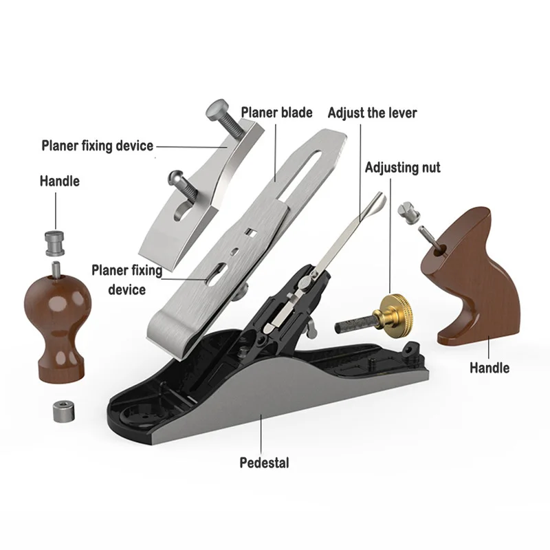 Handheld Wood Planer for Woodworking Wood Planing Surface Smoothing