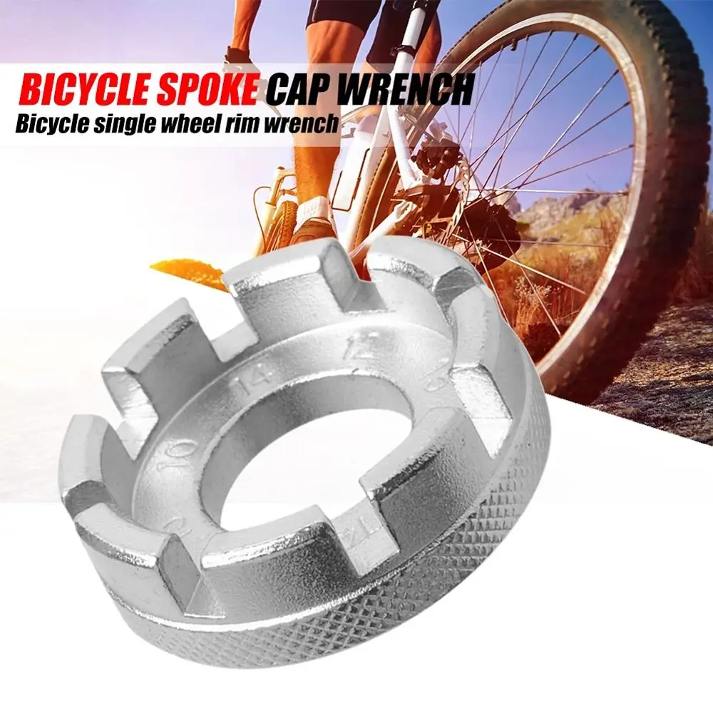 Portable Bike 8 Way Spoke Nipple Key Wheel Rim chiave da ciclismo strumento di riparazione della bicicletta chiave regolabile