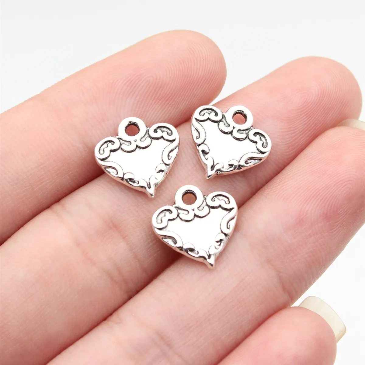 Grid Heart Couple Wedding Charm Pendant Alloy Love Theme For DIY Bracelet Necklace Jewelry Making Supplies