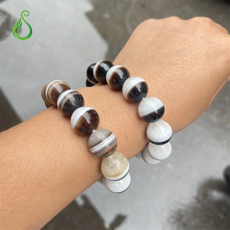 Factory Natural Brazil Sugar Heart Agate Cornucopia Half-Wall Bracelet Couple