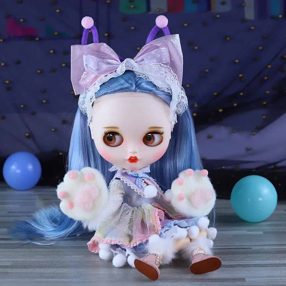 

ICY DBS Blyth doll white skin colorful hair glossy matte face nude joint body girl toy gift