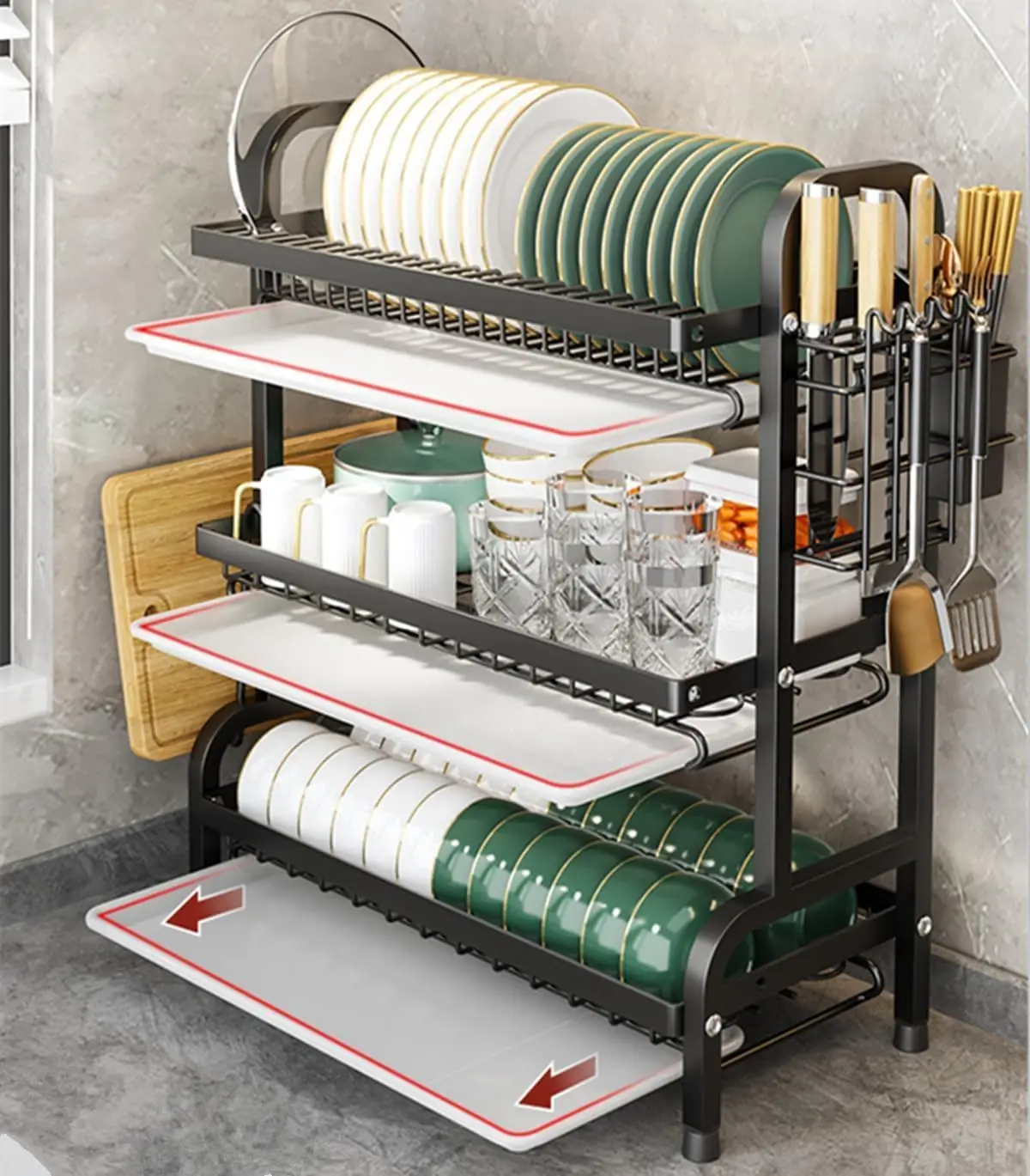 3-Tier Dish Drying Rack 5