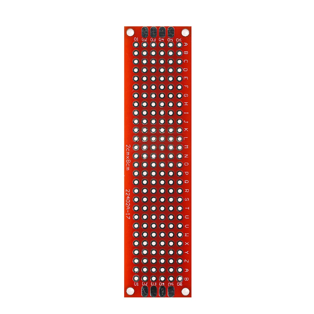 10PCS PCB Board red Double-sided Board 2*8CM PCB DIY Universal Circuit Boards