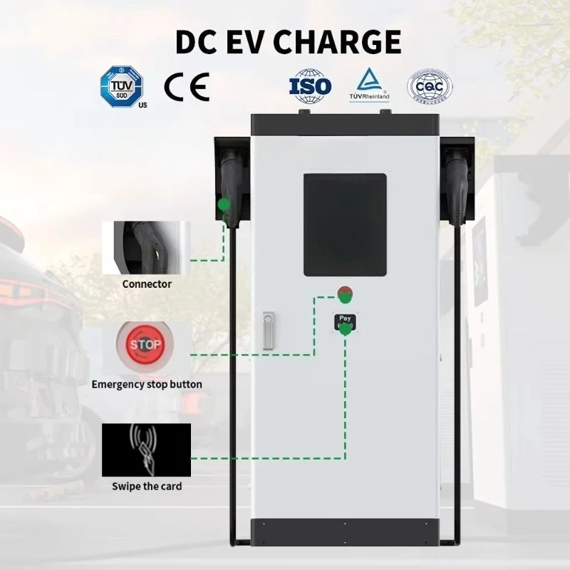 High Power 30kW Floor-mounted DC EV Charging Station  Commercial Car Charger with Payment System