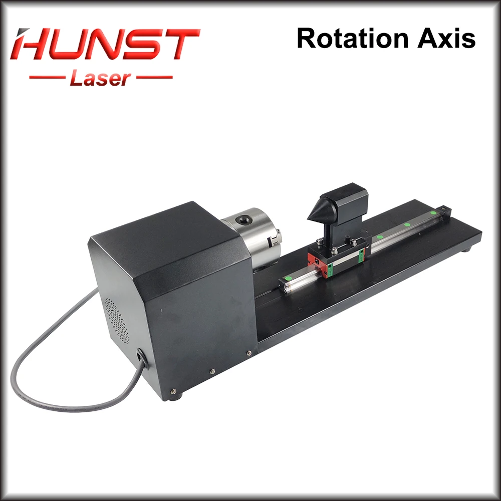 HUNST Rotary Engraving Attachment with Chucks Stepper Motors for Laser Engraving Cutting Machine Model B Rotation Axis