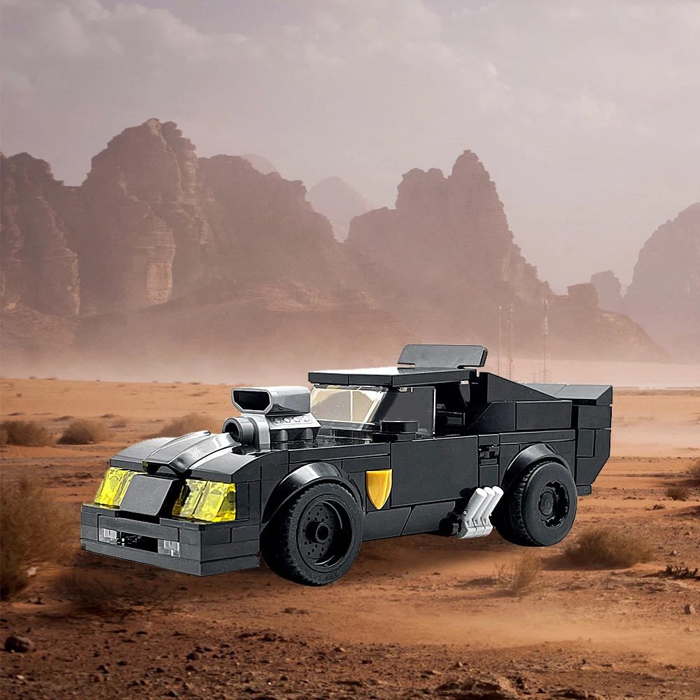 

MOC Movie Mad Max Ford Falcon Pursuit Special Building Block Model American Muscle Sports Car Bricks Toys Kids birthday Gifts