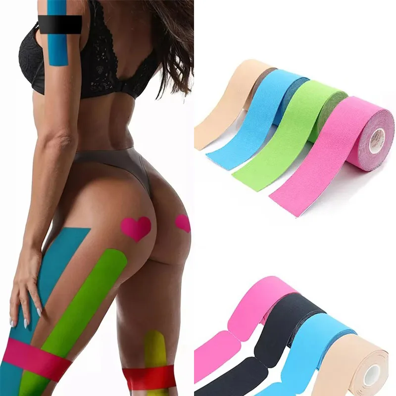 3pcs Kinesiology Tape Muscle Bandage Sports Cotton Elastic Adhesive Strain Injury Tape Knee Muscle Pain Relief Stickers