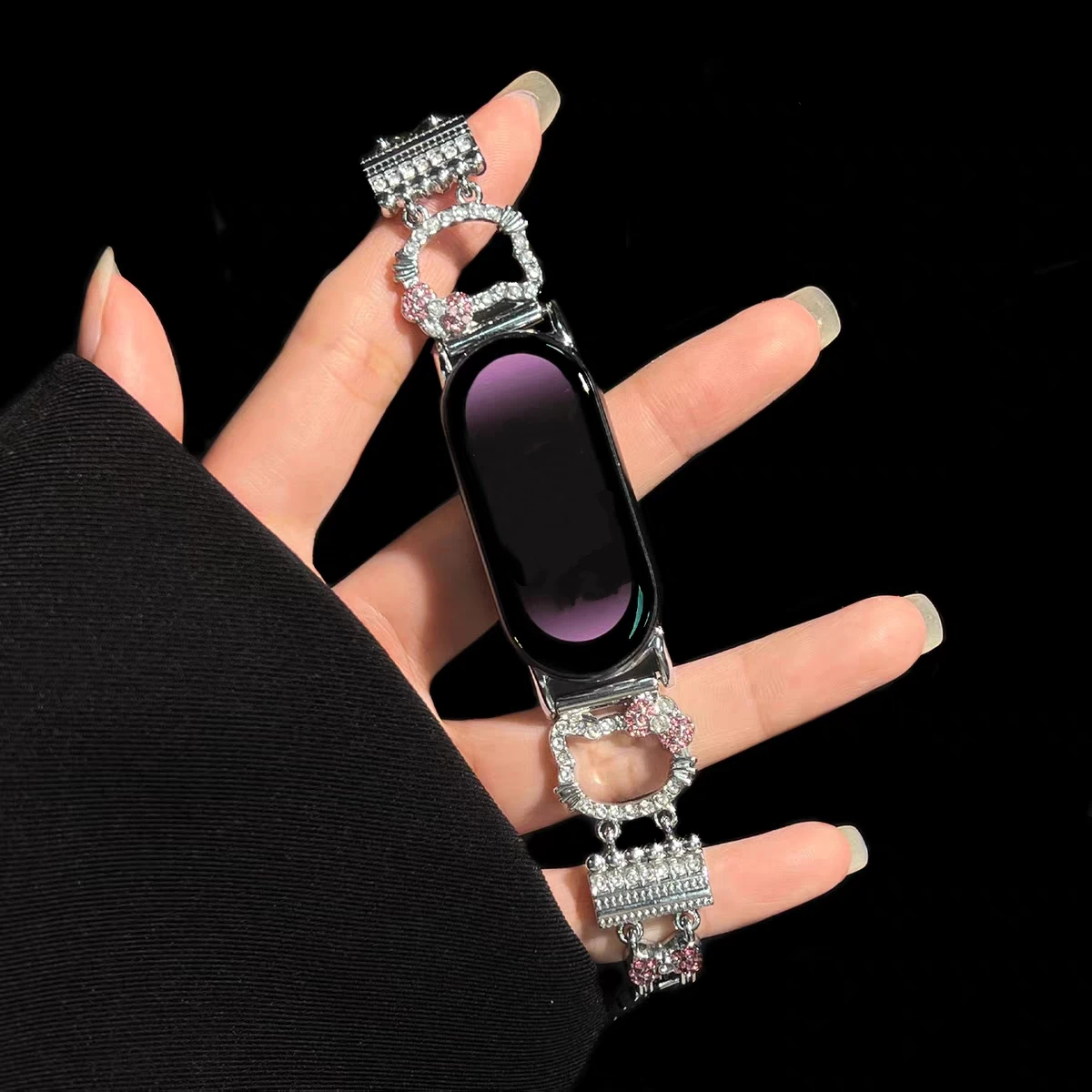 Schönes Bling-Armband für XIAOMi Band 10 9 8, NFC-Damenuhr, Armband-Zubehör