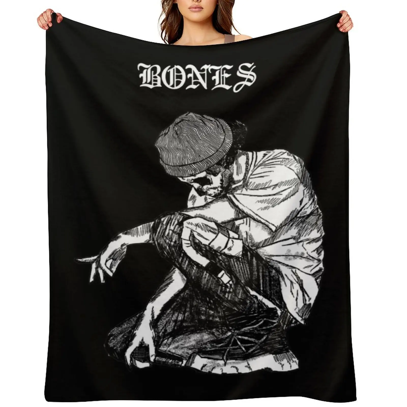 

Drawn Up Sesh Bones Premium Throw Blanket Sofas Bed Fashionable Summer Beddings Hairy Blankets