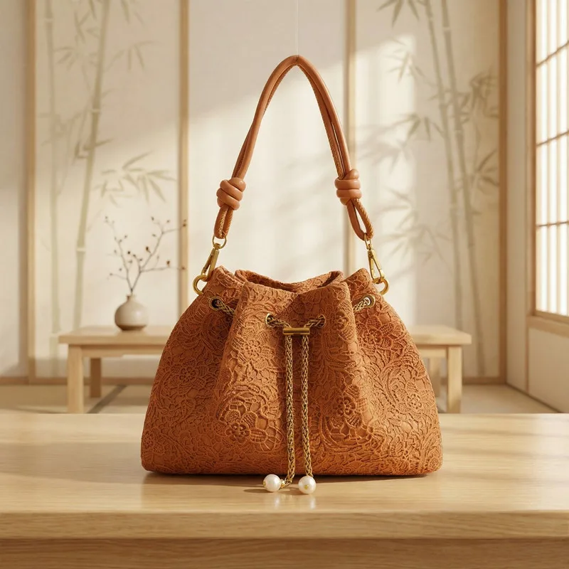 

Fashion Women Canvas Tote Bag, Ladies Elegant Shoulder Crossbody Handbag, Drawstring Design For Shopping Dating 2026 New Arrival