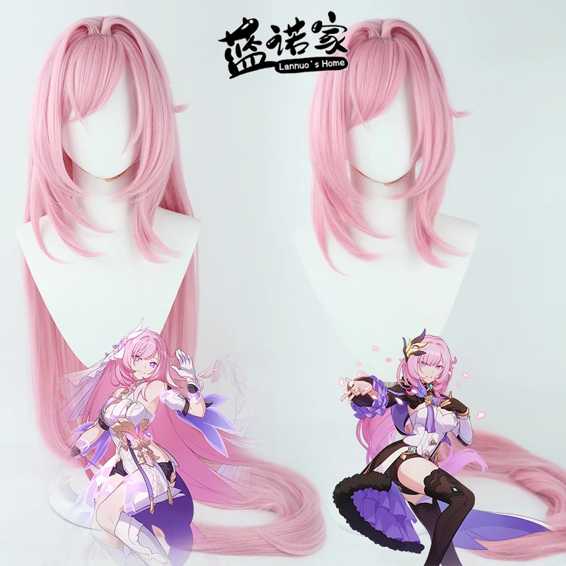 

Anime Honkai Impact 3rd Elysia Cosplay Wig Halloween Carnival Party Props Synthetic Hair Heat Resistant Fiber + Wig Cap
