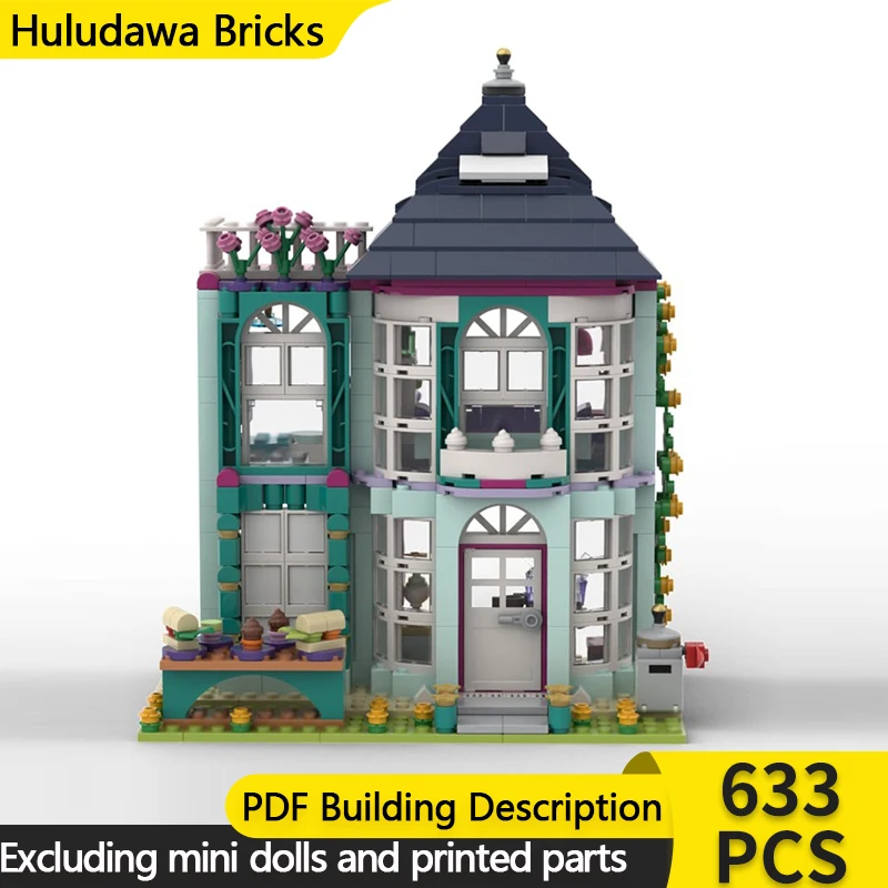 

City Street View Model MOC Building Bricks Town Residential House Modular Technology Children Holiday Gifts Assemble Toys Suit