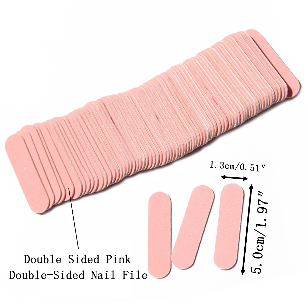 15 TO 1000 Pcs Pink Nail Files Double Sided Emery Boards for Manicure Pedicure Nail Art Buffing and Shaping