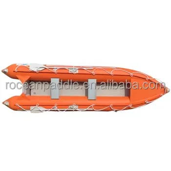 PVC/hypalon 4.3m Black Hypalon Kaboat 430 Fishing Kayak Inflatable Drop Stitch Kaboat For 3 People