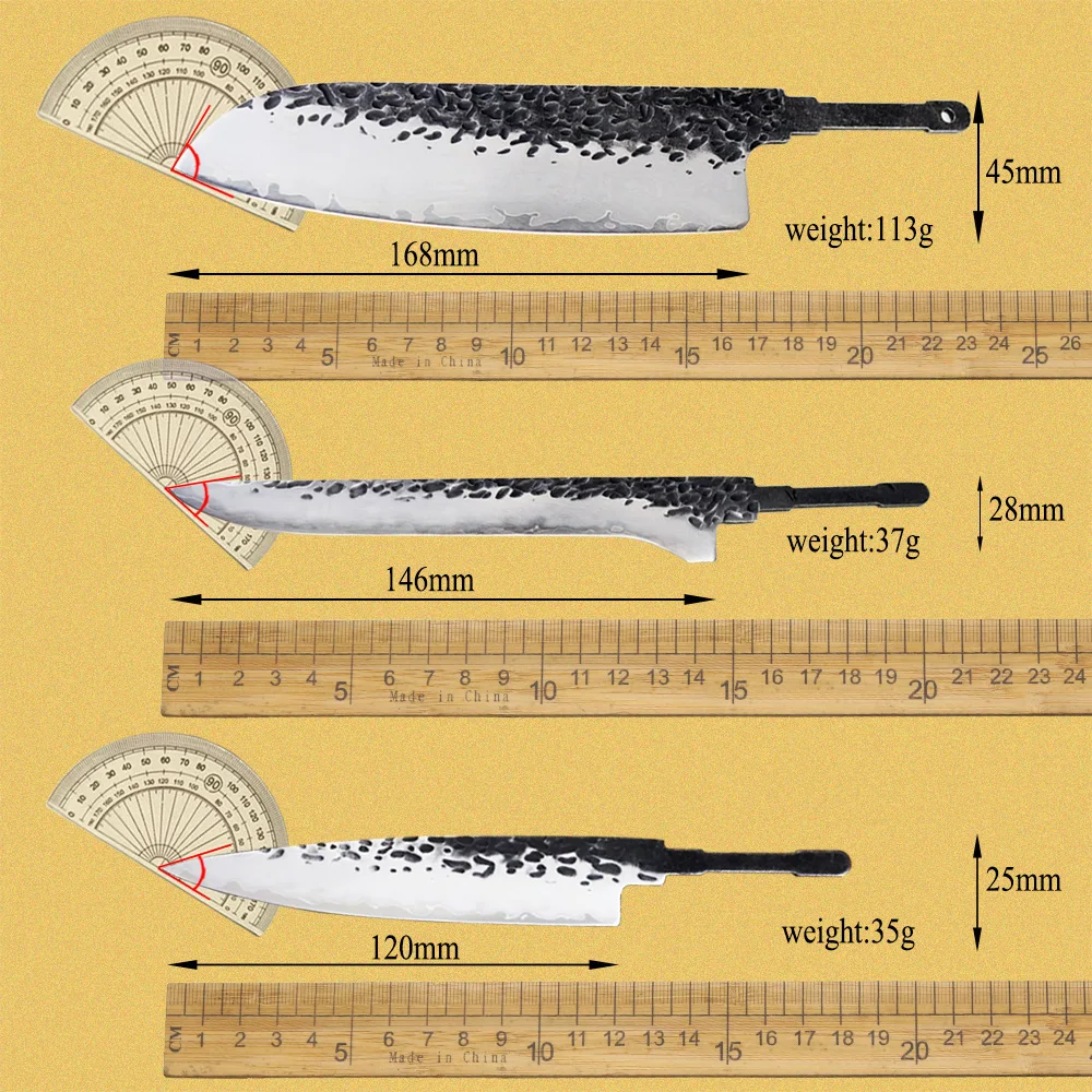 JUMCSONG-cuchillo de cocina hecho a mano con hoja de acero, accesorio de Chef de acero inoxidable con alto contenido de carbono, Santoku