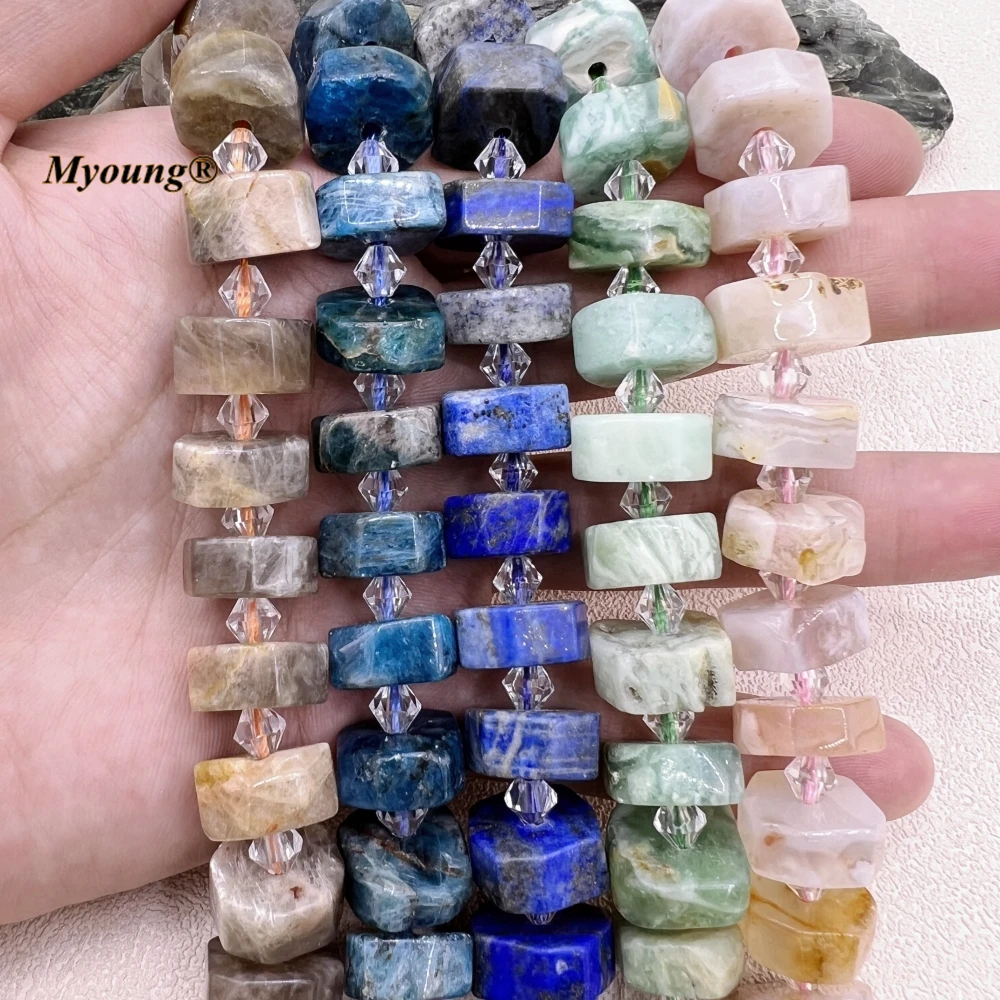 Natural Gems Stone Lapis Ocean Jaspers Crystal Quartz Amethysts Wheel Nugget Beads MY230751