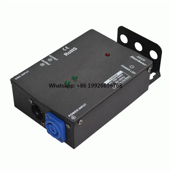 

Hot Sale 2DX DMX Distributor with Manual Switch One Input DMX512 for Stage Light Wedding and Party