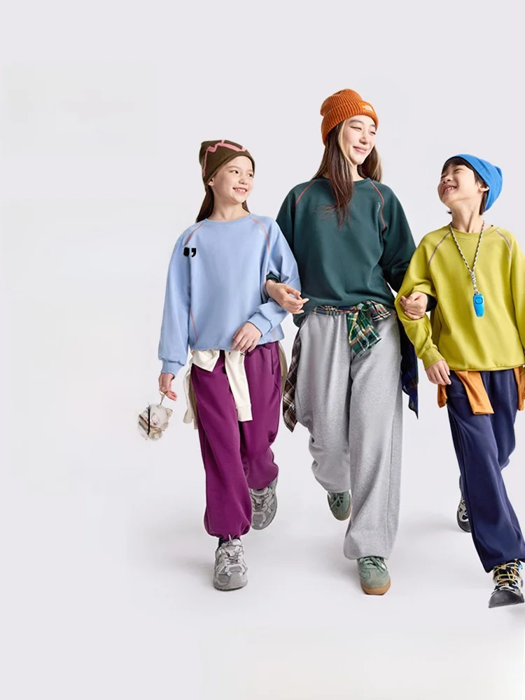 Purrfect Diary Children's Sportswear Set Cotton Polyester Blend Lightweight Breathable Wearable for Boys And Girls