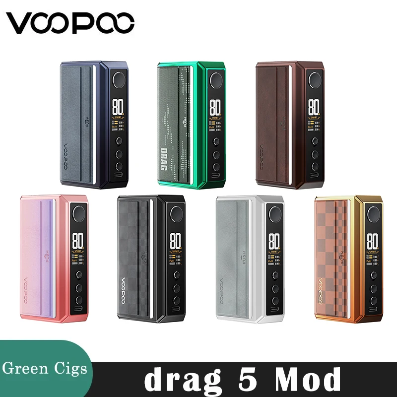 VOOPOO-جهاز سحب أصلي 5 Mod ، سيجارة إلكترونية ، ذكي ، RBA ، ECO ، وضع TC ، بطارية مزدوجة ، جين ، رقاقة TT ، W