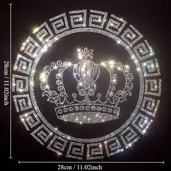 1szt Super Flash Crown Stamping Pattern Clothes Hot Drill Sticker - DIY Fashion Accessory z tworzywa sztucznego i Uncharged Pow