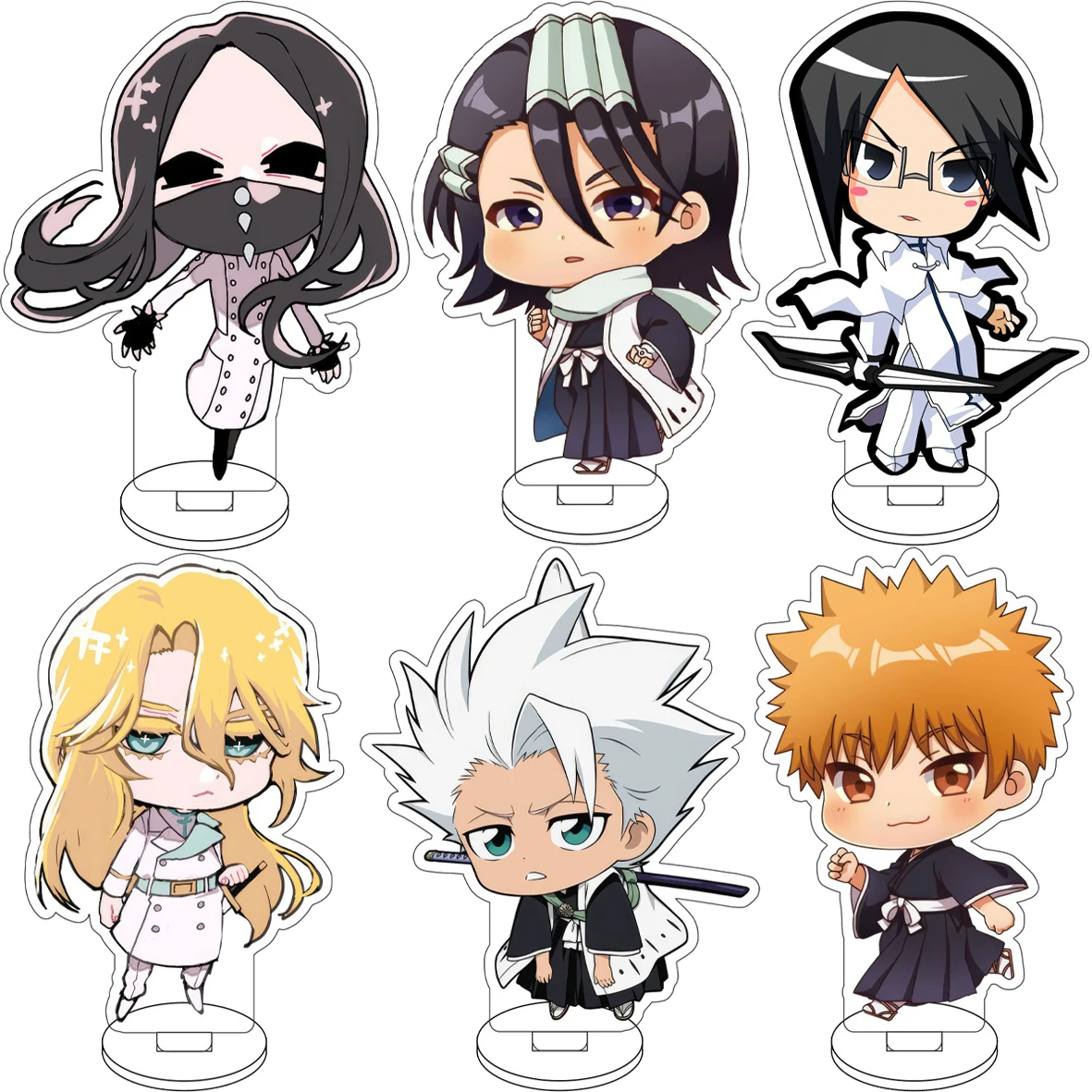 Figura Acrílica de 10 cm de Anime BLEACH, Kurosaki Ichigo, Inoue Orihime, Kuchiki Rukia, Ishida Uryuu, Adornos Bonitos, Regalos