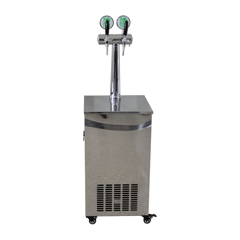 1 2 Taps Draft Beer Cooler Dispenser Commercial Chilled Beer Machine for Commercial Bar Pub