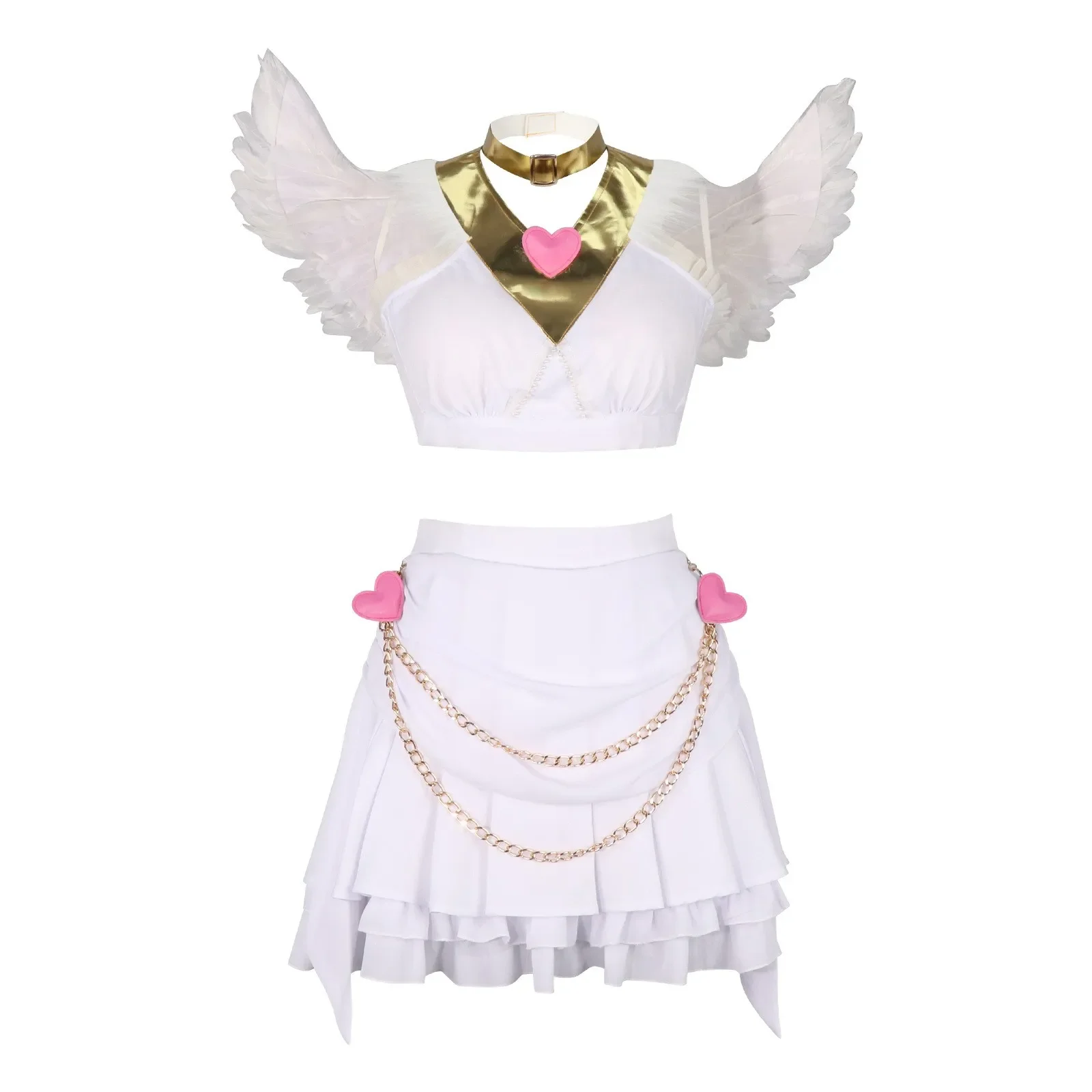 

2025 new anime Pandi cosplay costume Angel White Sexy Battledress Set Lolita dress Halloween Christmas Carnival Suit