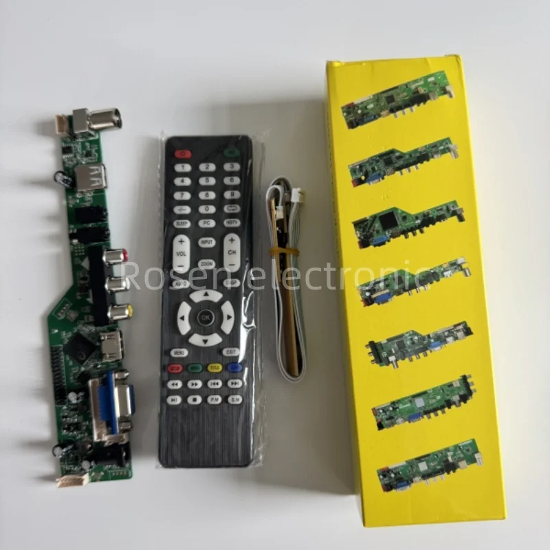 

1 Set Original T.V53.03 Universal LCD TV Controller Driver Board V53 Analog TV TV/AV/PC/HDMI/USB Media Motherboard High Quality