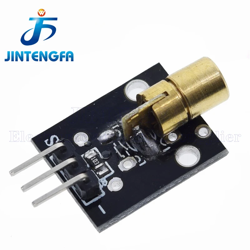 1PCS KY-008 650nm Laser sensor Module 6mm 5V 5mW Red Laser Dot Diode Copper Head for Arduino