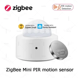 ZigBee PIR Motion Sensor Mini Infrared Human Body Movement Detector Smart Home Security Protection Alarm Support Home Assistant