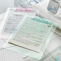A4 Clipboard Transparent Clipboard Clip Board with Low Profile Clip for Office Business Work