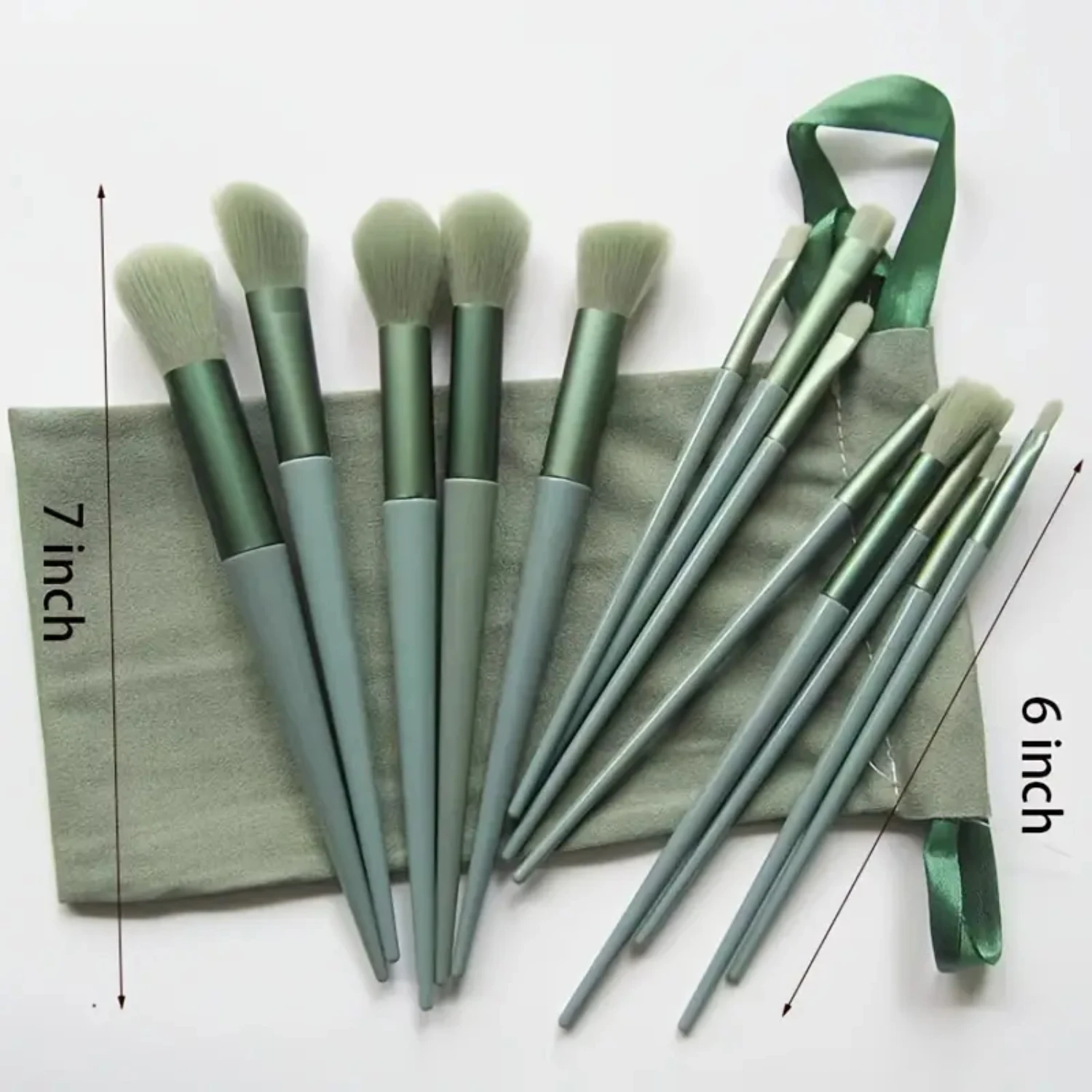 メイクブラシセット、布バッグ、ビューティーキット、ブラシ13本、アイシャドウ、化粧品バッグ付き。