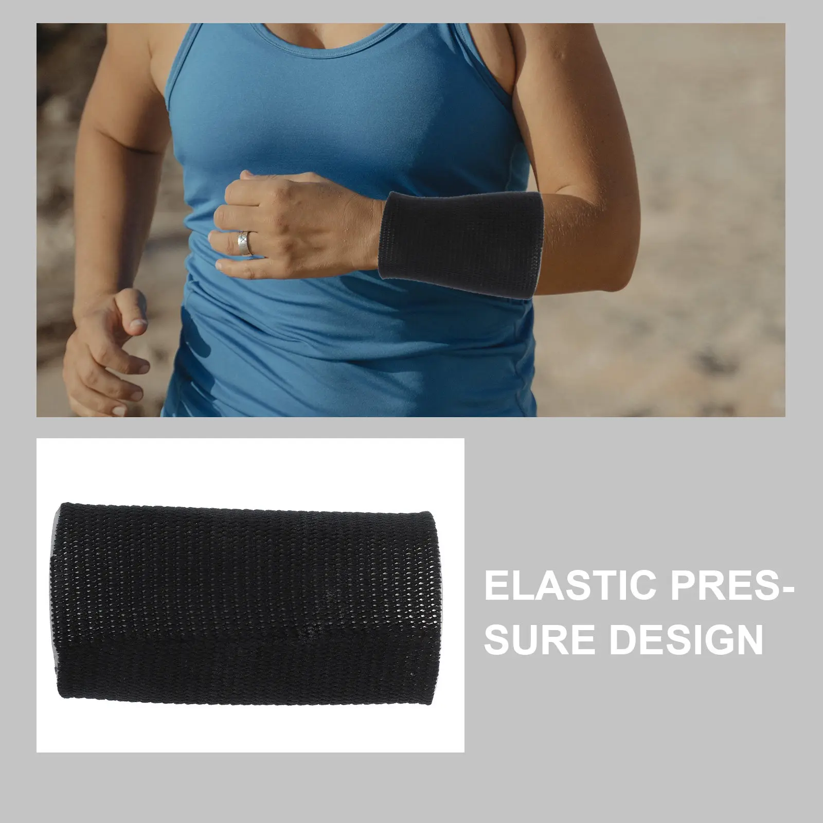 2Pcs Skin-Friendly Ankle Sleeve Compact Lightweight Portable Sweat-Absorption Design Muscle Tightening Support for Outdoor