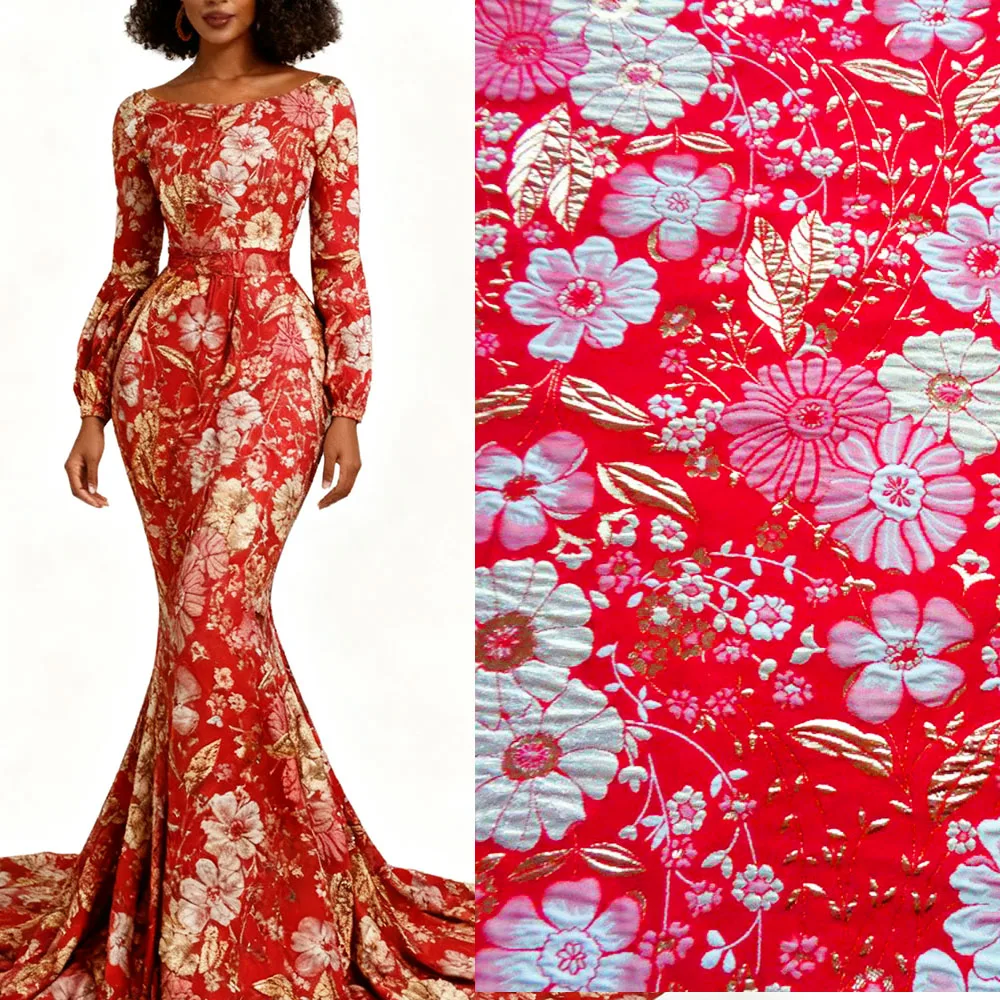 

5 Meters African Lace Fabric Organza Embroidered for Women's Party Clothing, Ankara Print Sewing Material DIY