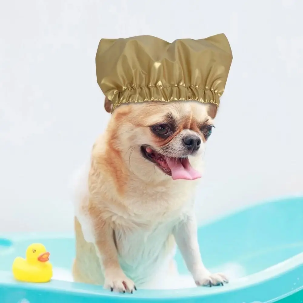 Waterproof Pet Bathing Cap Adjustable Rubber Band Breathable Cat Shower Cap Reusable Comfortable Dog Earmuffs Pet Lover