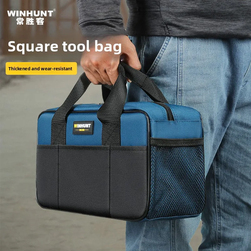WINHUNT Multifunction Tool Bag Hand Carry Oxford Cloth Electrician Tool Organizer Portable Hardware Storage Bag for Repair Use