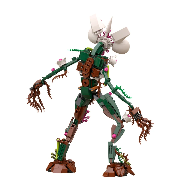 Strange Stuff Vibe Poseable Bio-Plant Horror MOC-Modell, bewegliches Monster-Bausatz für Sammler für Erwachsene