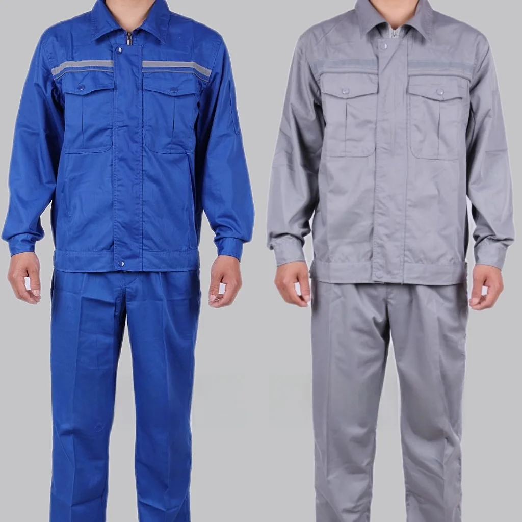

Men's Cotton Polyester Workwear Summer Thin Long Sve ort Sve Construction Site Engineering Upper Apparel Labor Protec...