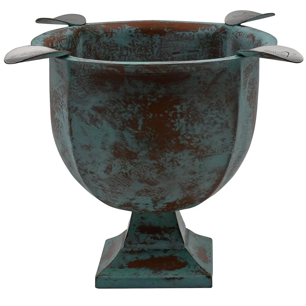 

Прессованная пепельница для сигар, медь из патинины — ветрозащитный дизайн с 4 стременами, глубокая чаша для внутреннего и наружного использования, термостойкая