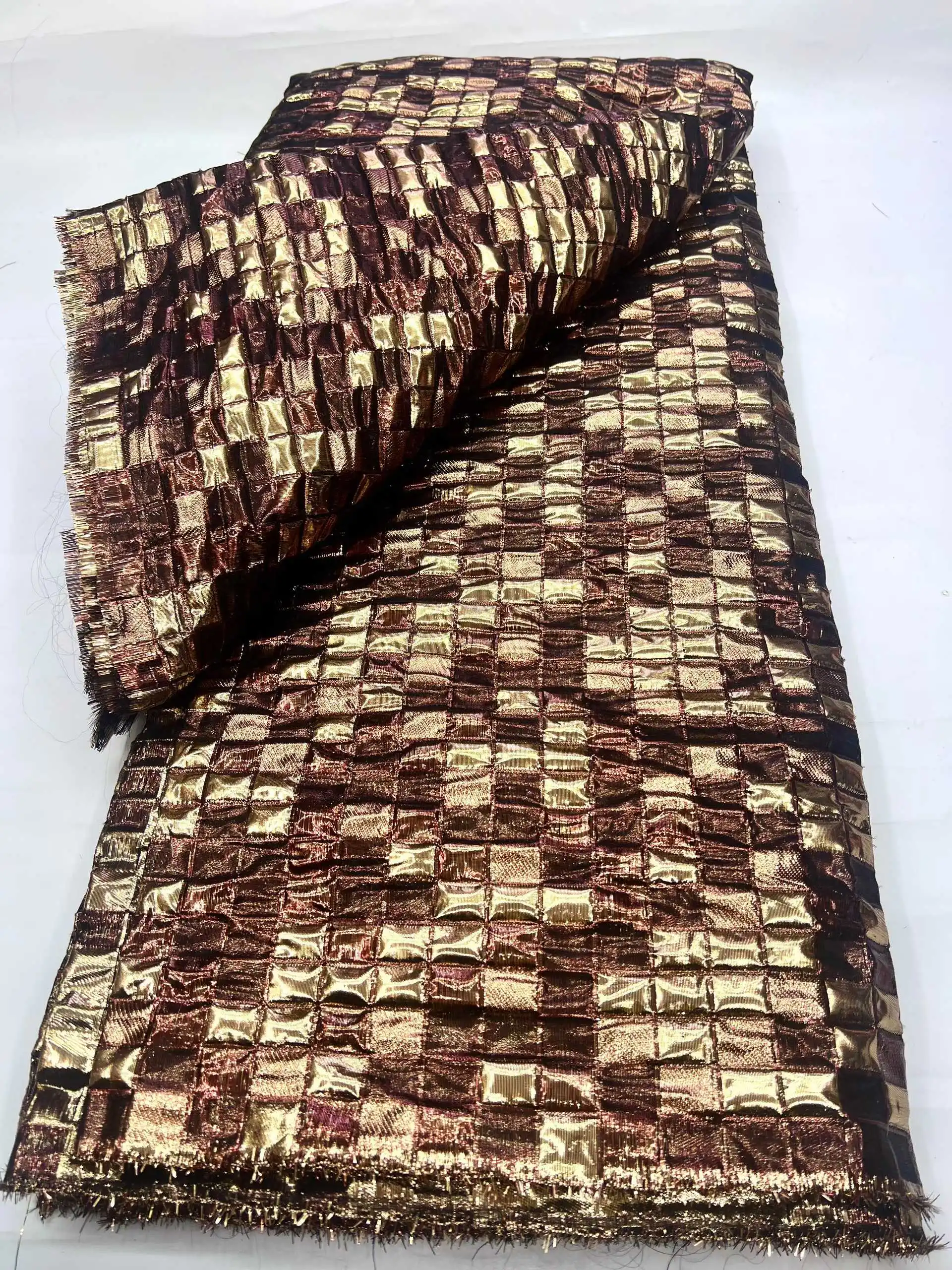 2025 nueva tela de encaje Jacquard nigeriano francés africano de alta calidad de lujo para bordado mujeres boda fiesta novia vestido de costura