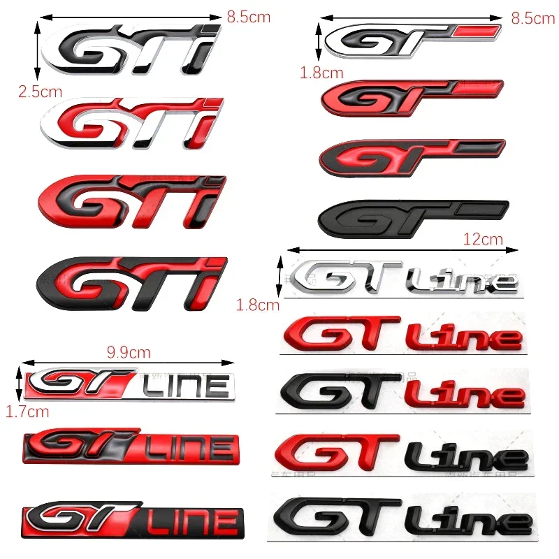 Adesivo de metal para para para-lama de carro, emblema de emblema para peugeot gt gtline gt rcz 406 405 205 3008 206 208 408 508 407 107 307