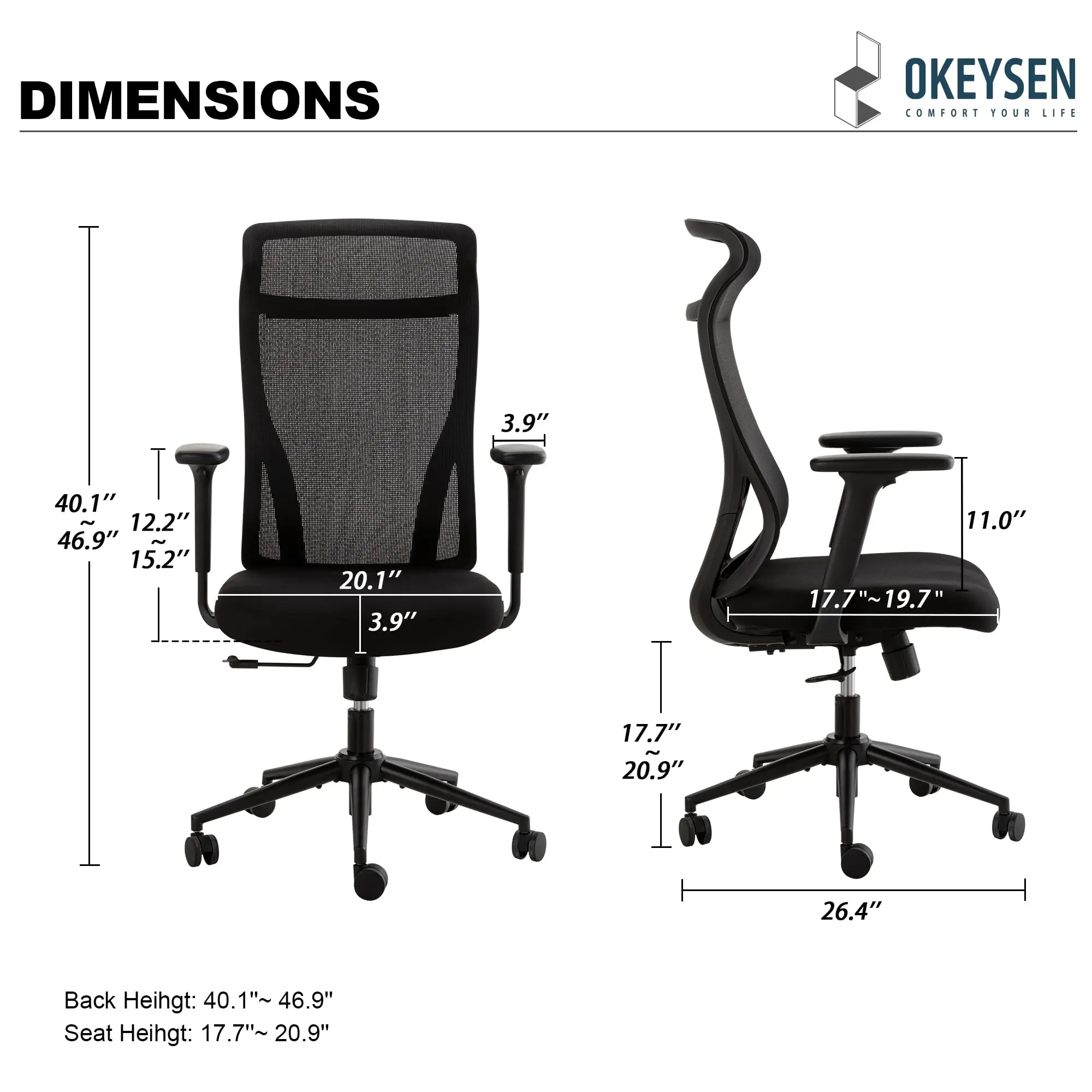 Free Shipping High Back Mesh Reclining Ergonomic Office Chair Swivel Computer Chair