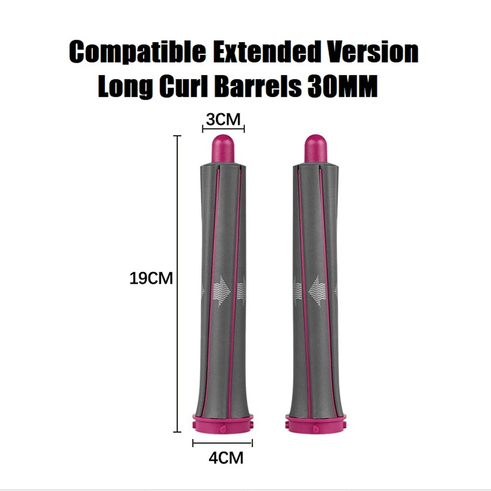 1Pair Curling Barrels for Dyson Airwrap Styler Accessories Extended Version Long Curl Barrels Replacement Parts