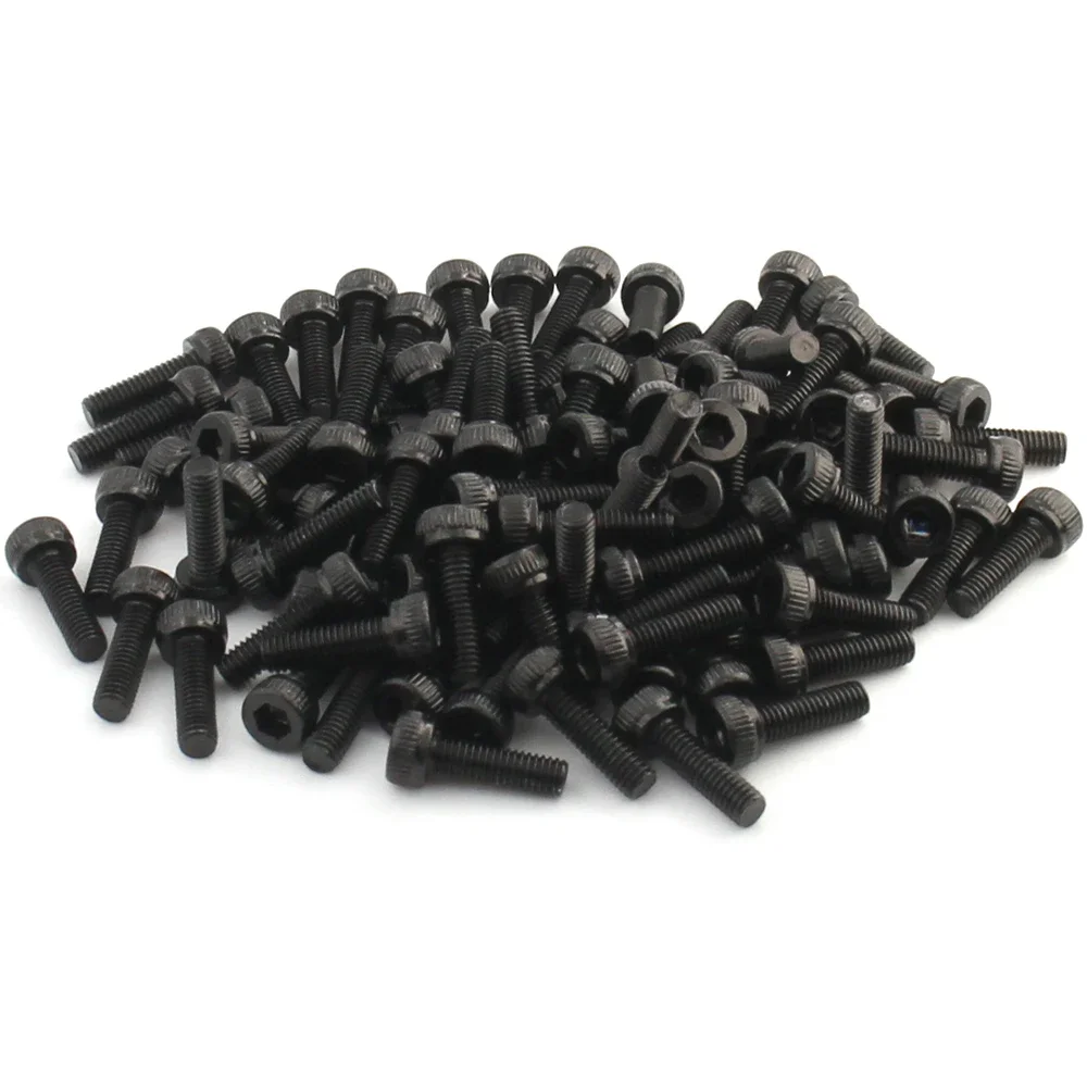 50 / 10pcs M2 M2.5 M3 M4 M5 M6 M8 DIN912 Black Grade 12.9 Carbon Steel Hex Hexagon Socket Cap Allen Head Screw Bolt L:4-100mm